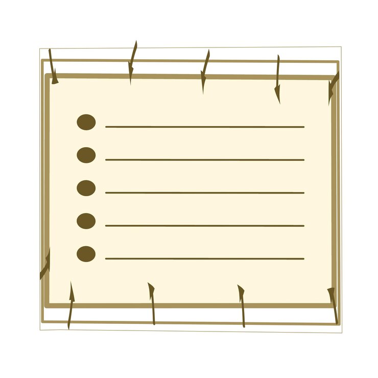 Vector memopad with brown frame illustration