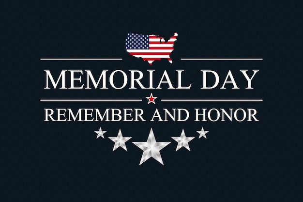 Memorial day achtergrond Nationale feestdag van de VS Onthoud en eer Vector illustratie