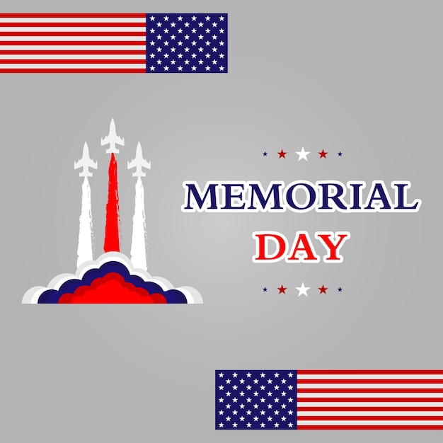 Memorial day achtergrond sjabloon Vector illustratie