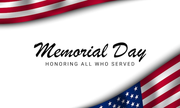 Memorial Day Background Design Vector Illustration