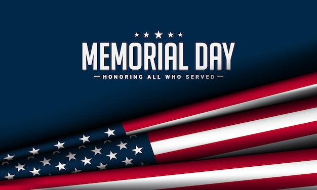 Memorial Day Background Design Vector Illustration