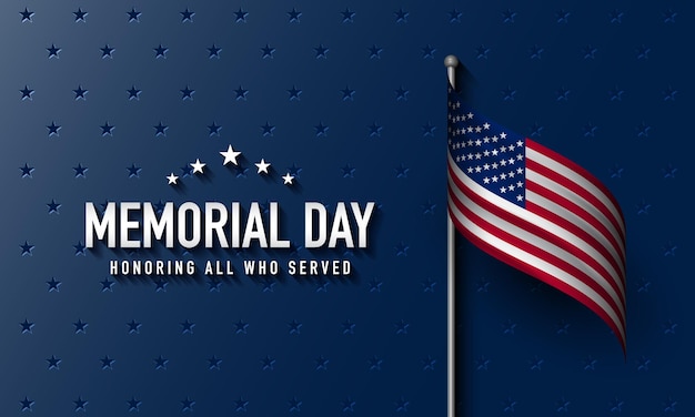 Memorial Day Background Design Vector Illustration