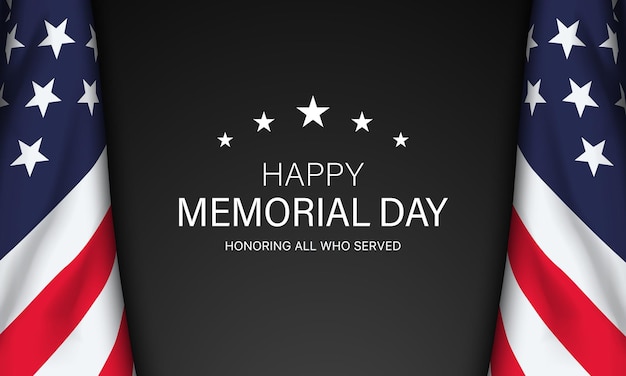 Memorial Day Background Design Vector Illustration