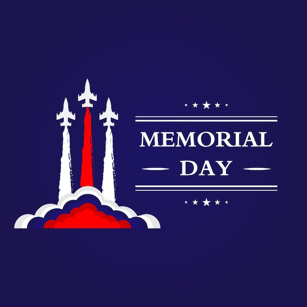 Memorial day background template Vector illustration