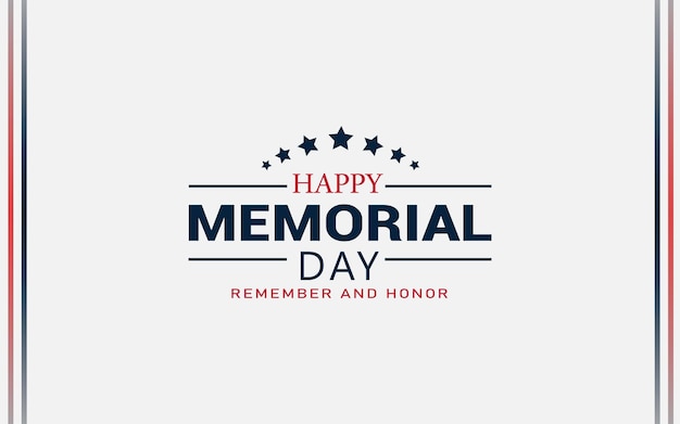 Vector memorial day background with grey background