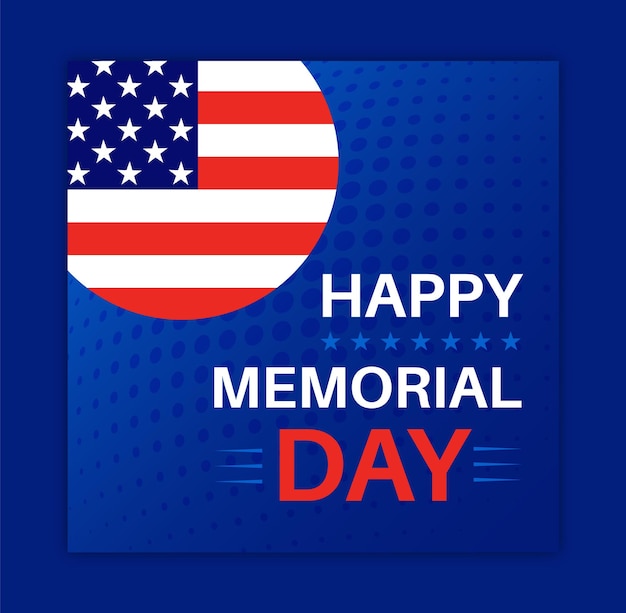 Memorial day banner template design