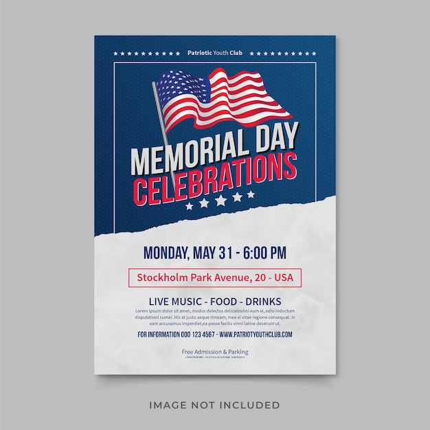 Memorial Day Flyer-sjabloon