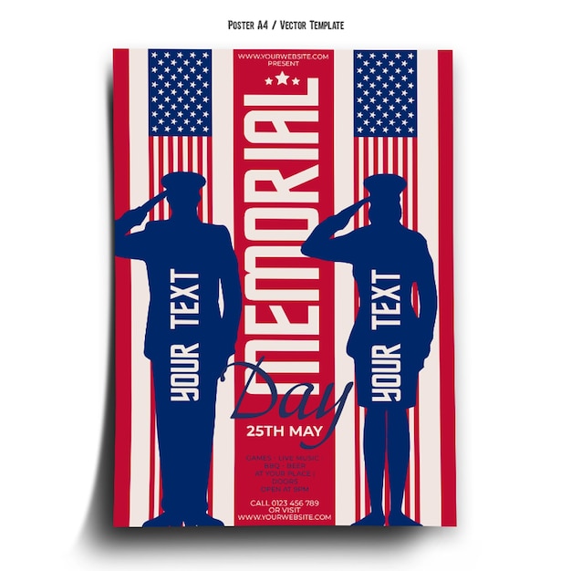 Memorial Day Poster Template