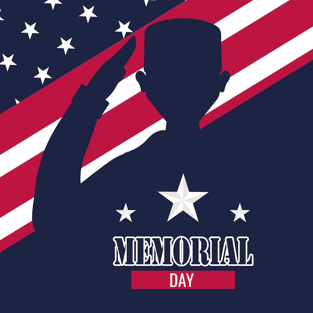 Vector memorial day poster