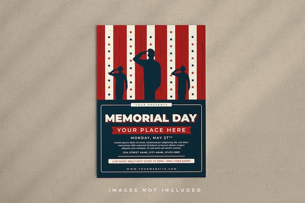 Vector memorial day poster