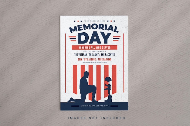 Vector memorial day poster