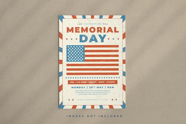 Vector memorial day poster