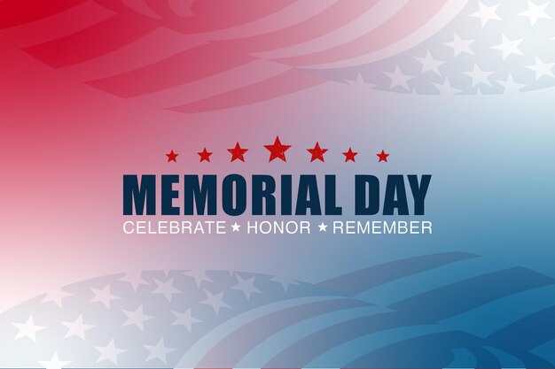 Memorial Day Remember and Honor Poster USA memorial day celebrationmodern background illustration