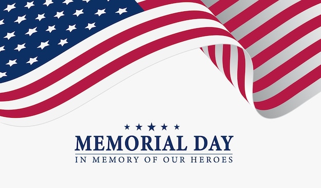 Memorial Day social media post banner set Background
