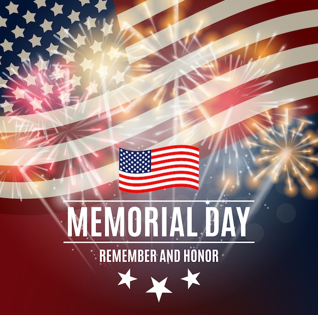 Vector memorial day  template