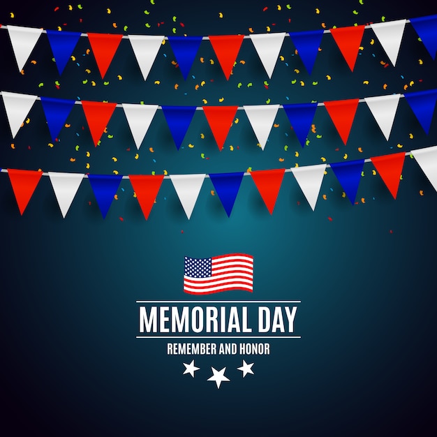Vector memorial day in usa  background