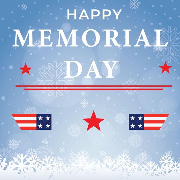 Memorial day of the USA design template party holiday
