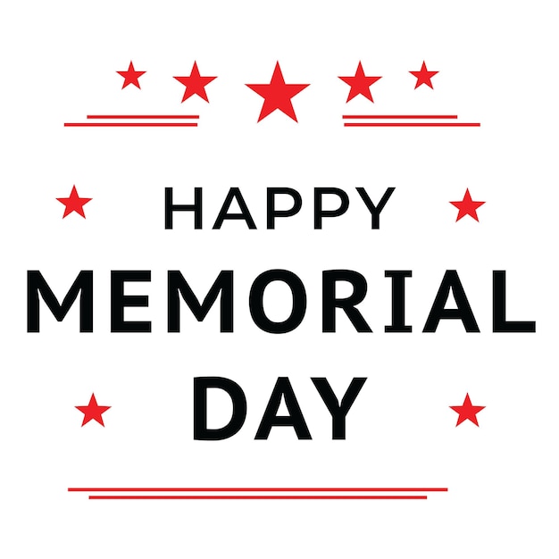 Memorial day of the USA design template party holiday