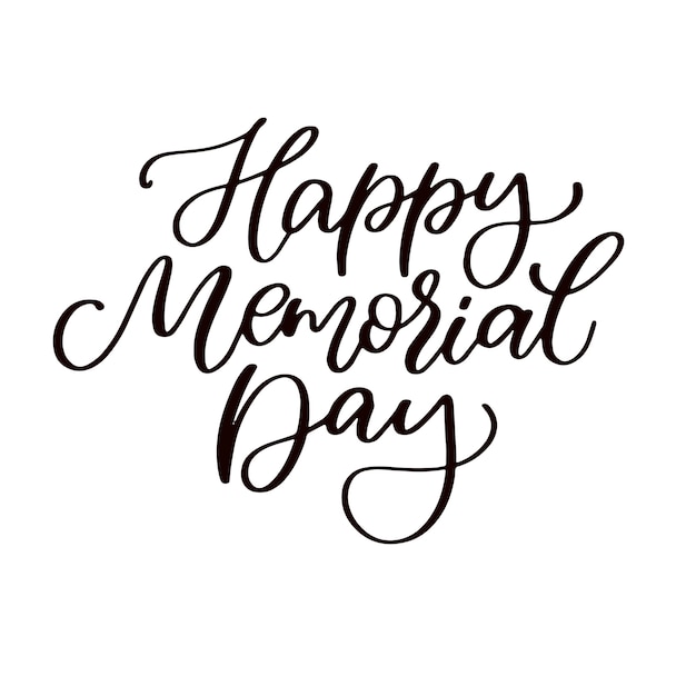 Memorial day vector lettering