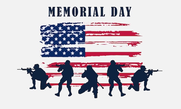 memorial day vector remember and honor suitable for card or poster