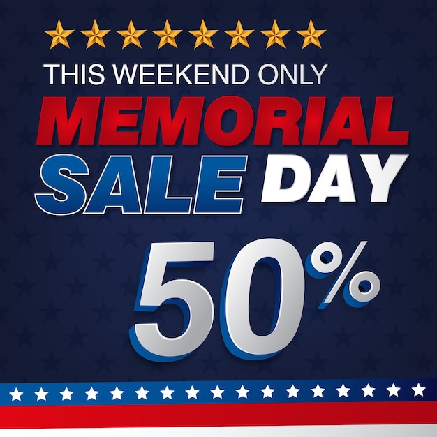 Memorial day verkoop banner