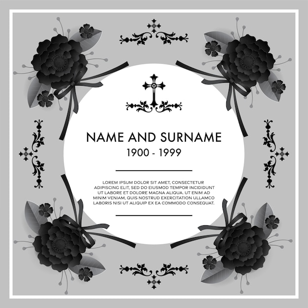 Memorial funeral card templates