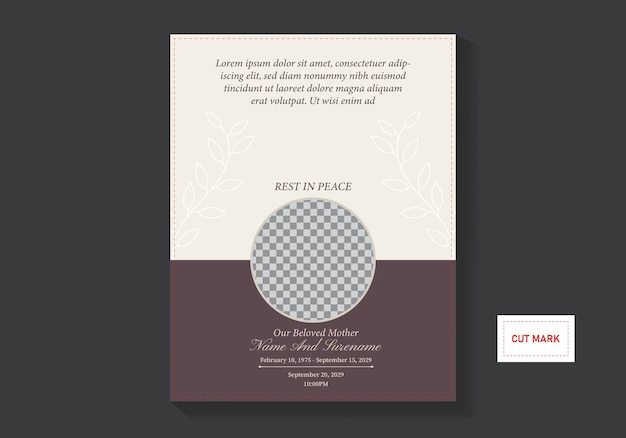 Memorial Funeral Flyer Templates illustration