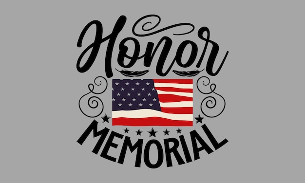 Vettore memorial t shirt design calligrafia moderna cut files per cricut svg