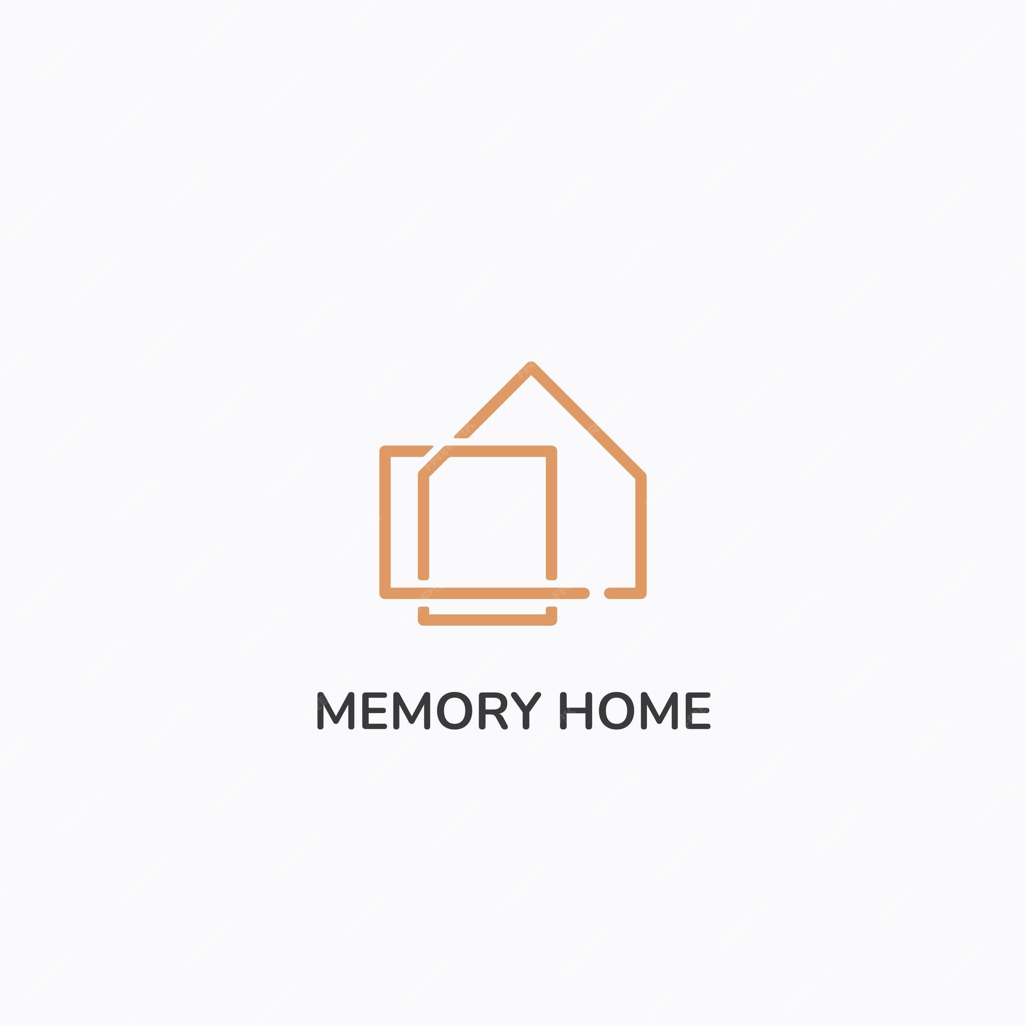 Premium Vector  Memory card and home logo