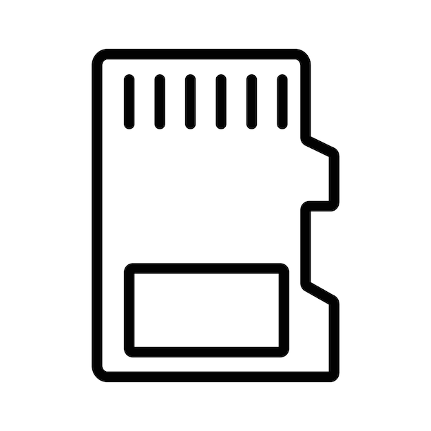 メモリーカードのアイコン ロゴのサインセット ベクトル概要
