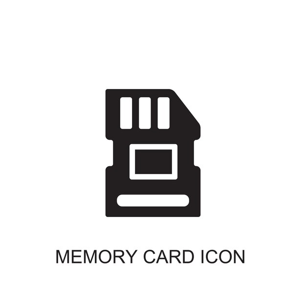 Memory card vector icon icon