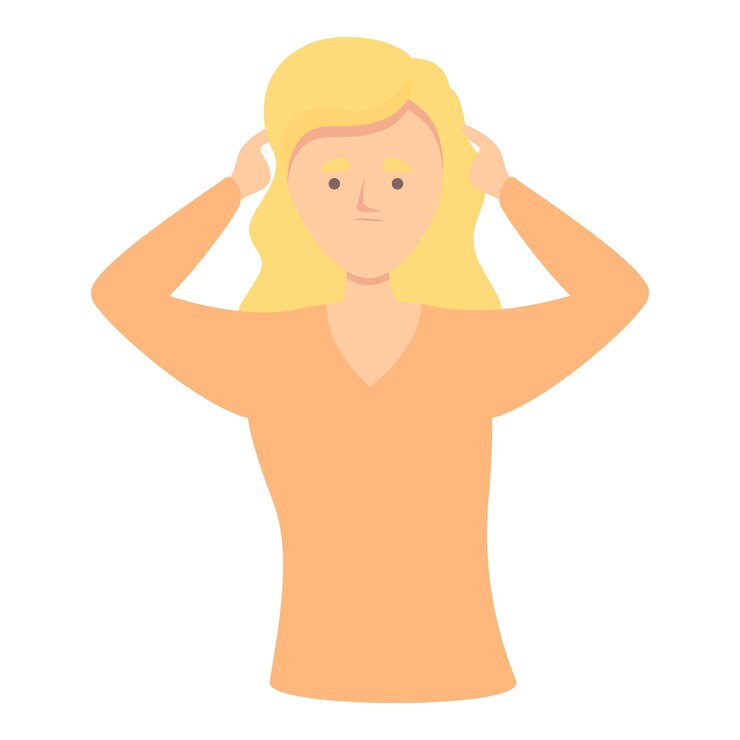 Premium Vector | Memory disease icon cartoon vector woman dementia