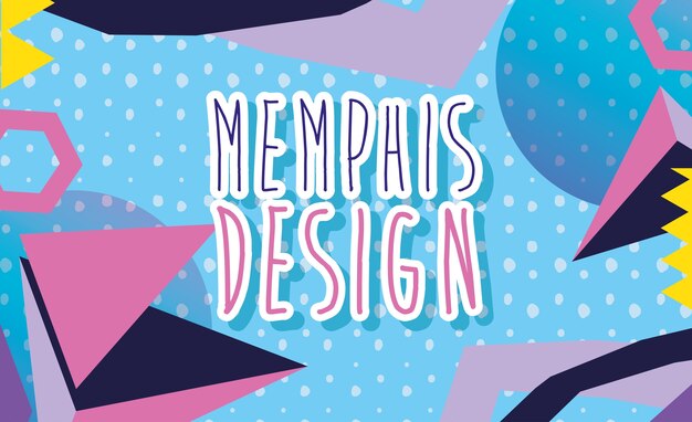 Memphis achtergrond met label