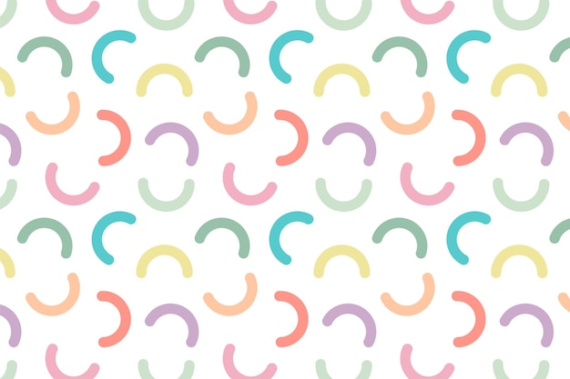 Memphis background pattern in cute pastel color