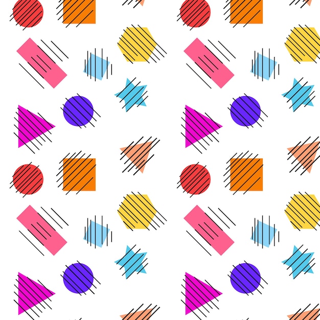 A memphis background pattern flat vector 