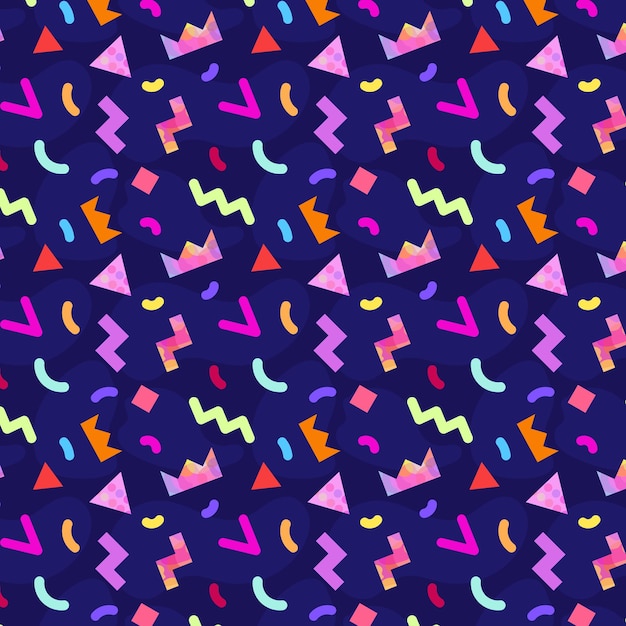 Vector a memphis background pattern flat vector