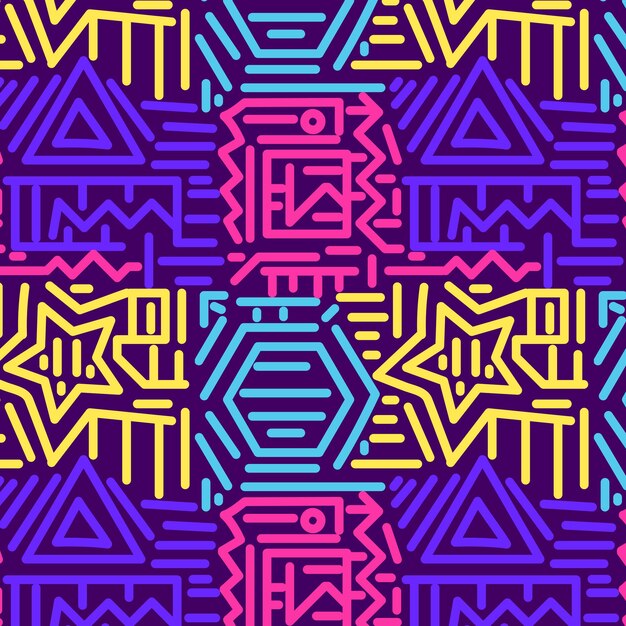 A memphis background pattern flat vector