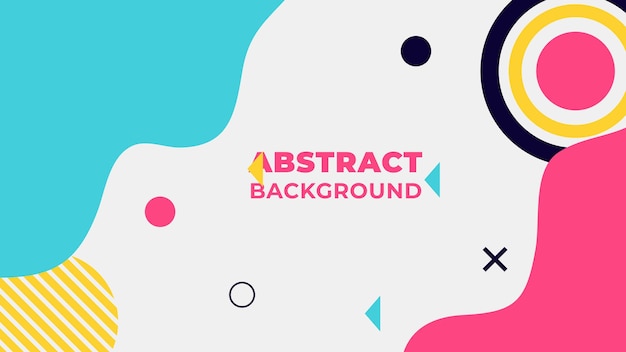 memphis background with colourful geometric shapes