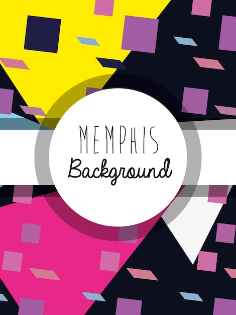 Memphis background with label