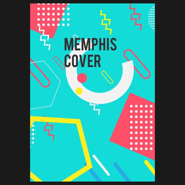 Memphis cover achtergrondontwerp