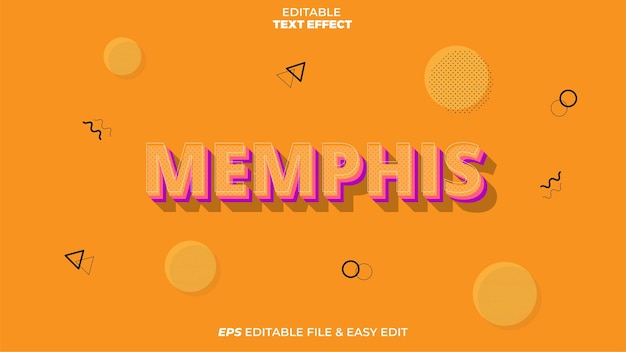 Memphis editable text effect amp easy edit