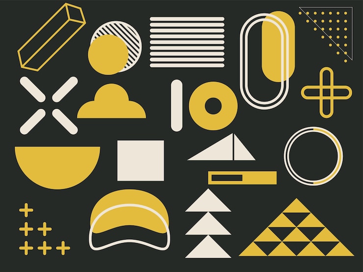 Vector memphis elements retro funky graphic 90s trends designs and vintage geometric print element