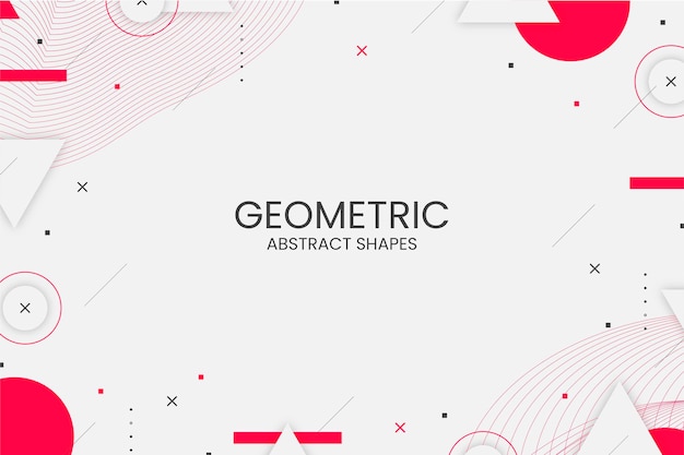 Memphis geometric background with abstract shapes