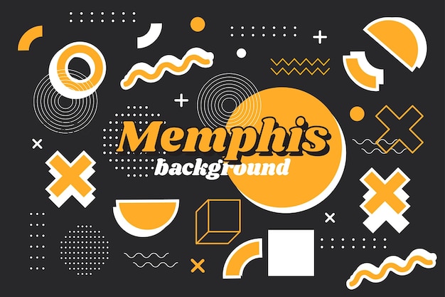 Vector memphis geometric background