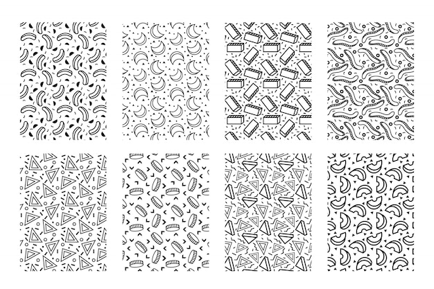 Vector memphis geometric pattern