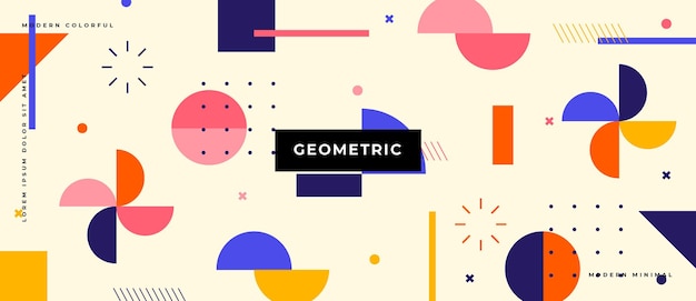 Memphis geometrische achtergrond met abstracte vormen