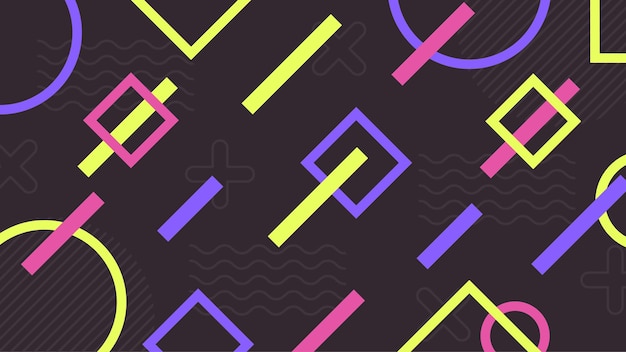 Memphis grafisch retro grafisch minimale grafische geometrische elementen lijnen