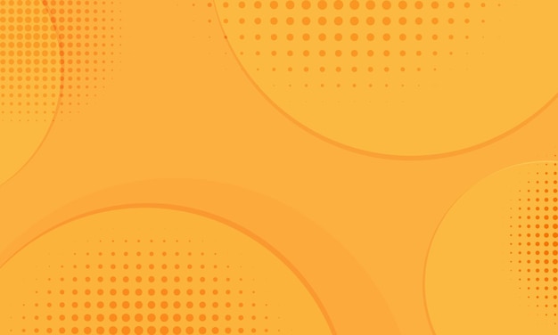 Memphis halftone oranje achtergrond met cirkelvorm