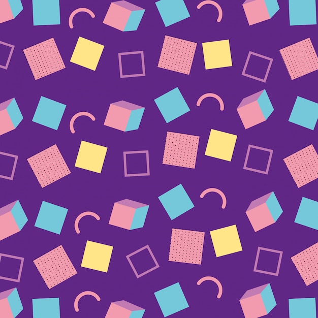 Memphis pattern background. vector