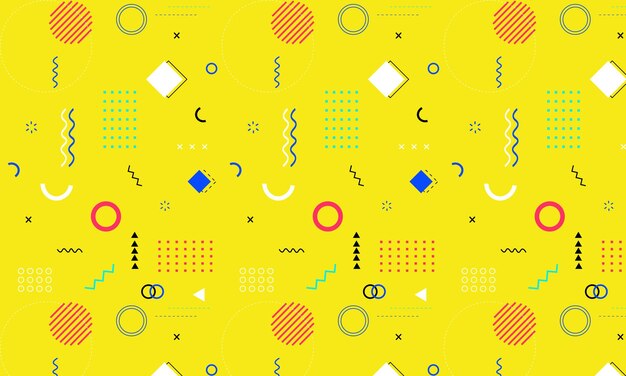 メンフィス・シームレス・パターン (Memphis Seamless Pattern) はシームレスパターンで80年代90年代のファッションに似ている